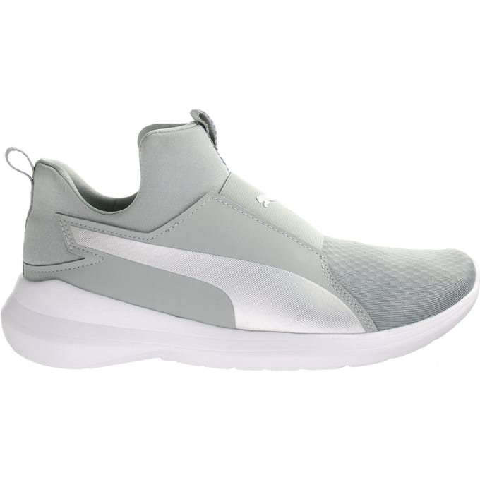 PUMA Rebel Mid Quarry Zilver Damestrainers