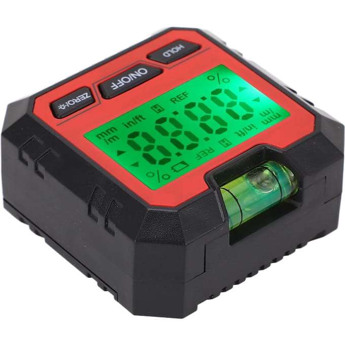 Digitale Waterpas Hoekzoeker Houtbewerking Elektronische Gradenboog met Horizontale Waterpas Rood rood