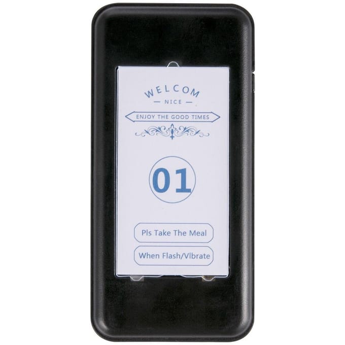 Système de localisation de restaurant 16 sous-verres Système d'appel Max 98 Pager pour crèche Appel sans fil Système d'appel en file d'attente Écran tactile avec vibration, clignotement et