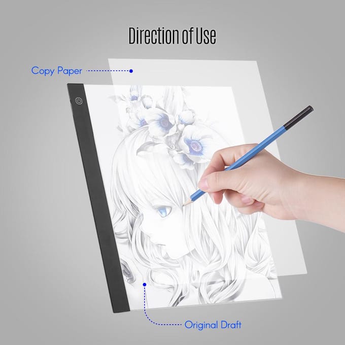 LED A3-lichtpaneel Grafisch tablet-lichtpad Digitaal tablet-copyboard met 3-niveau dimbaar A3 wit