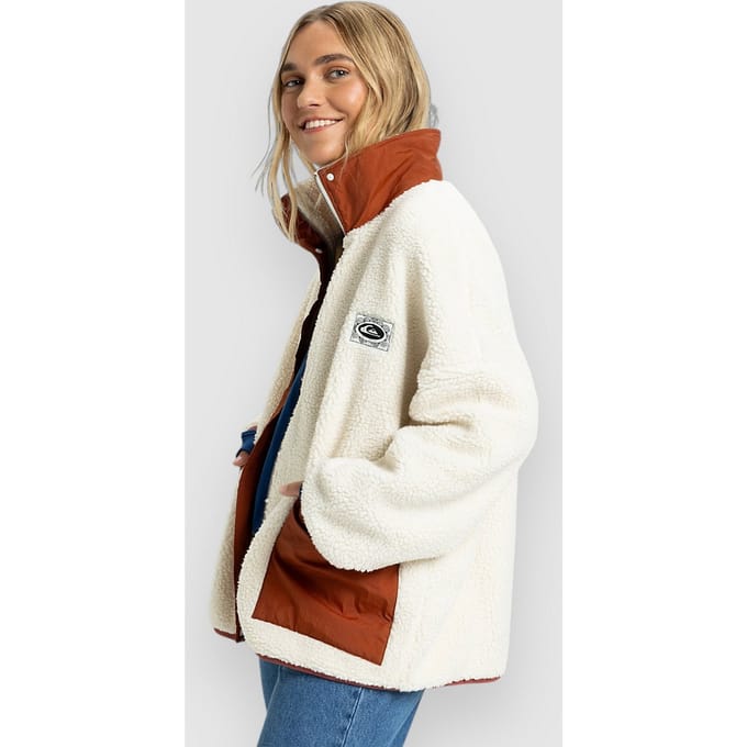 Quiksilver Minto Sherpa Fleece Jas wit