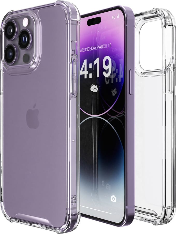 iTech Hoesje geschikt voor iPhone 14 Pro Max Transparant shock proof cover hoes case