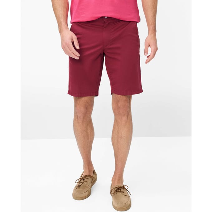 Brax Heren Bermuda  Style BOZEN WILDBERRY, donkerrood, maat 46