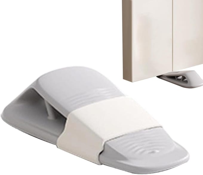 Vloer Deurstopper - Deur Buffer - Deuren Vastzetten - Antislip Ontwerp - 13 cm Lengte - Grijs