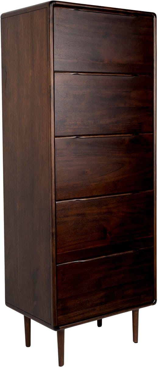 Dutchbone Elroy Ladekast Hoog 155 cm Walnootkleur Bruin