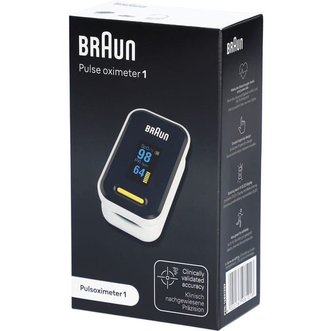 BRAUN YK-81CEU vingertop-pulsoximeter met tactiele druksensor
