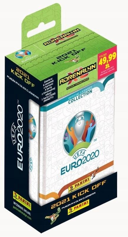 Euro 2020 2021 aftrap grote blik met zakjes limited voetbal kaarten