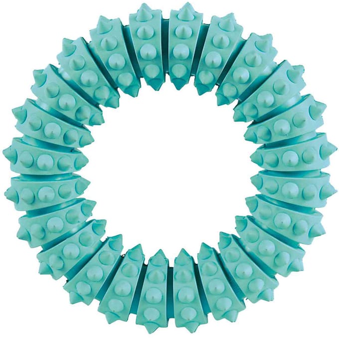Trixie Denta Fun Ring Kauwspeeltje van Natuurlijk Rubber met Muntsmaak 12cm