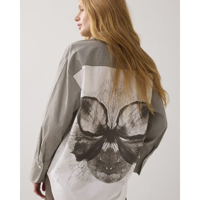 Summum 2s3347-12271 655 blouse big flower cotton dark camo