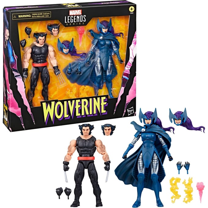 Verzamelaarsbeeldje Hasbro Wolverine 50th Anniversary Marvel Legends Wolverine & Psylocke (x2)