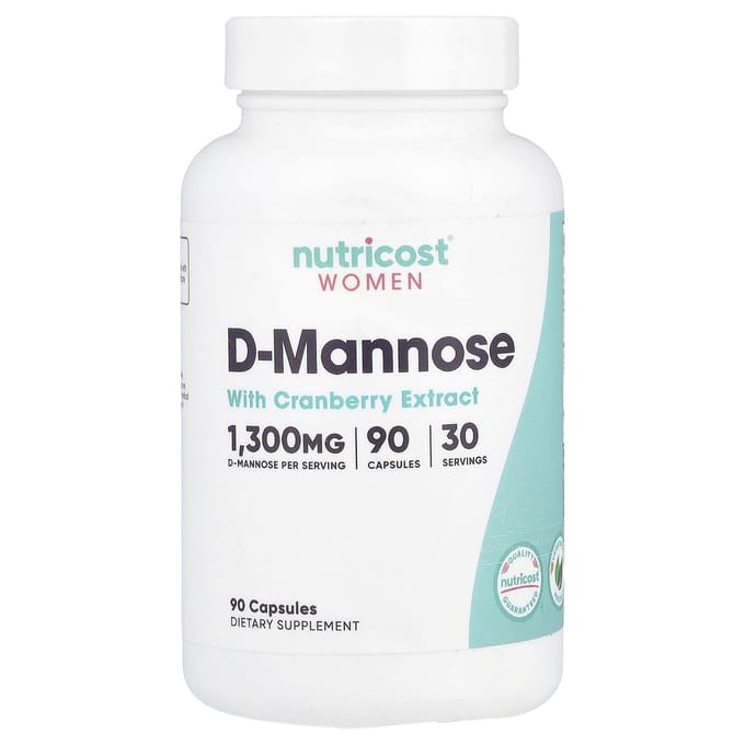 Nutricost, femmes, d-mannose avec extrait de cranberry, 90 capsules