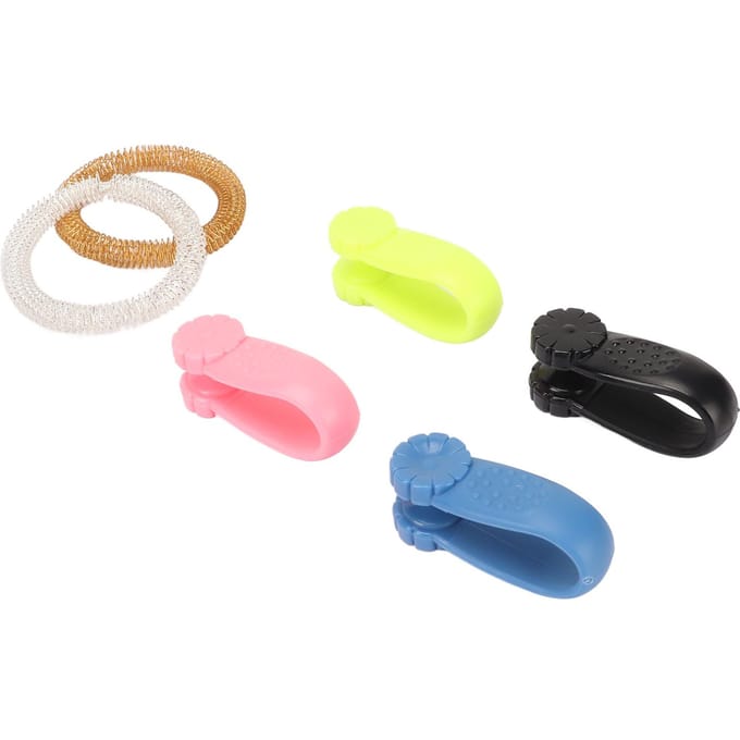 Acupressuurpuntclip Draagbaar Bloemvorm ABS Handdrukpuntclip voor Hoofdpijn pink