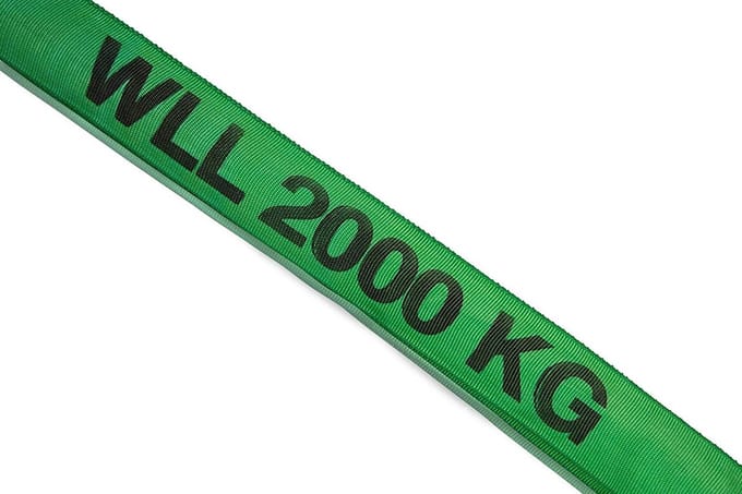 Rondstrop Dubbele Mantel Hefcapaciteit 2000 kg Lengte 1,50 m Groen