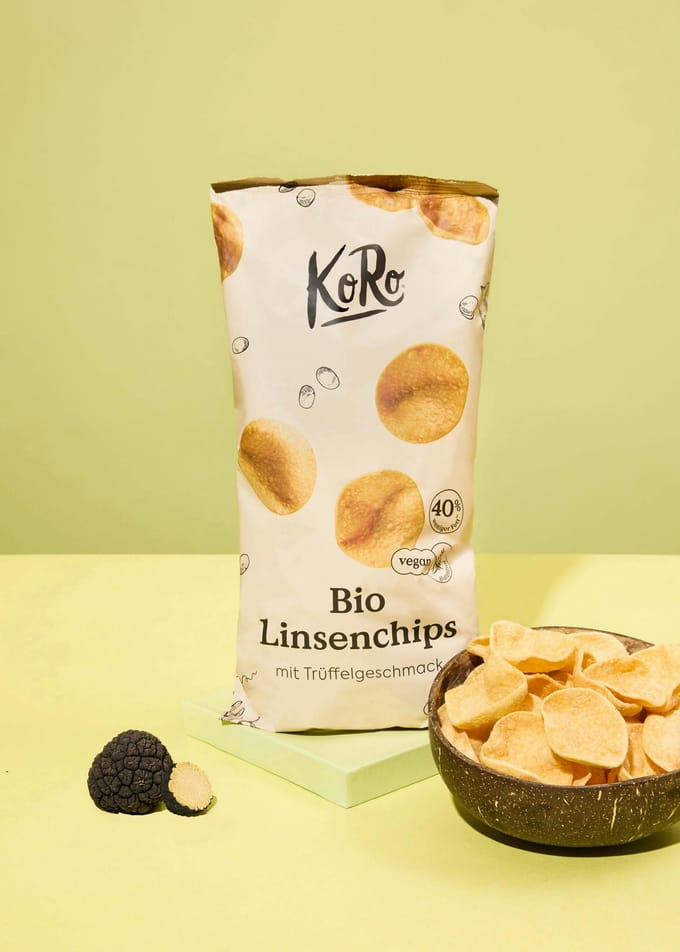 Bio linzenchips met truffelsmaak 100 g