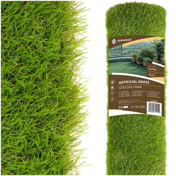 Springos Kunstgras - Terras - Balkon -Tuin - Zacht - 2 x 5 m - 30 mm