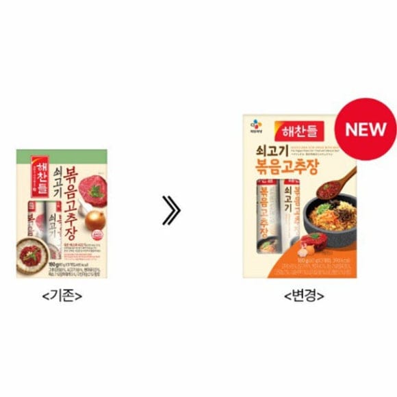 HAECHANDLE Rundvlees Roergebakken Gochujang(Koreaanse rode chilipasta), 3p x 60g (3 opties) 3PCS beige