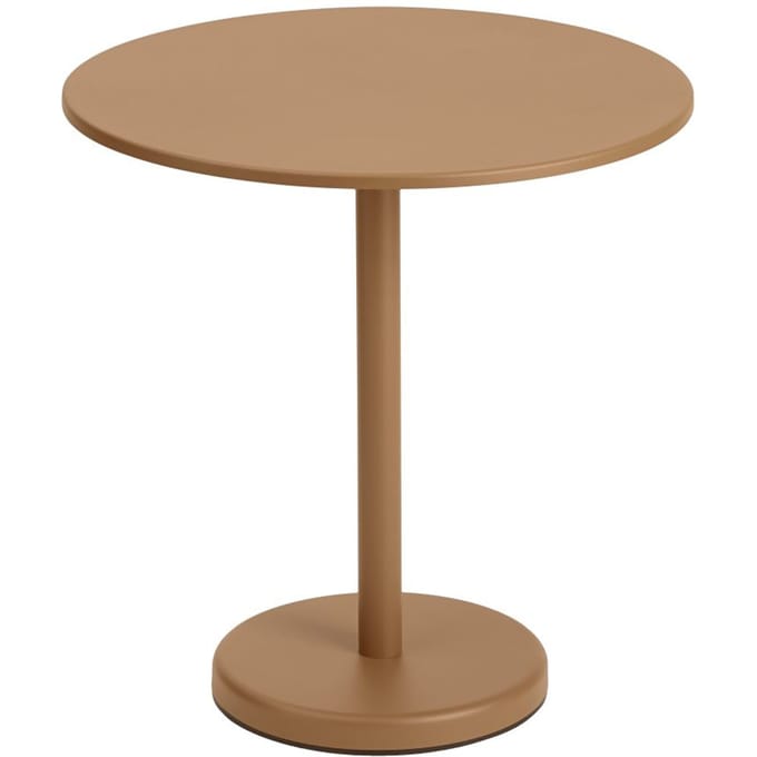 Muuto Linear Steel Tafel rond - oranje - Hoogte 73 cm