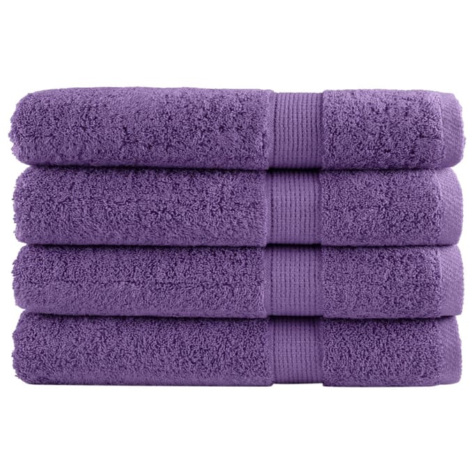 vidaXL - Saunadoeken - SOLUND - 4 - st - 600 - g/m² - 80x200 - cm - paars