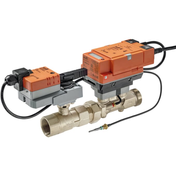 Belimo Sensor Gestuurde PI-CCV 2x2-1/2 Kvs15 24VAC/DC BACnet/Modbus/MP-Bus EN1434 Twee Sensoren EV050R2+MID