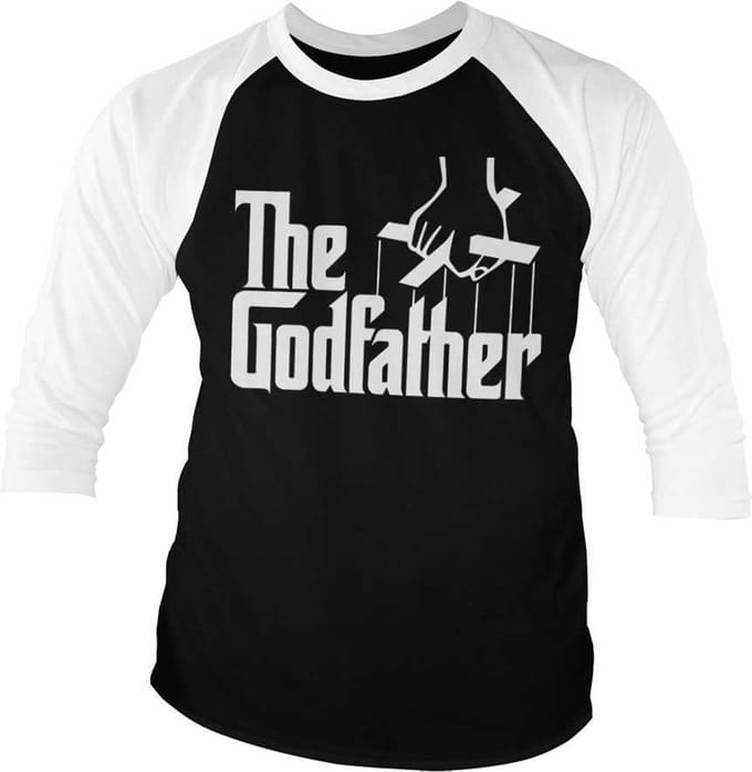 The Godfather Raglan top -M- Logo Zwart/Wit