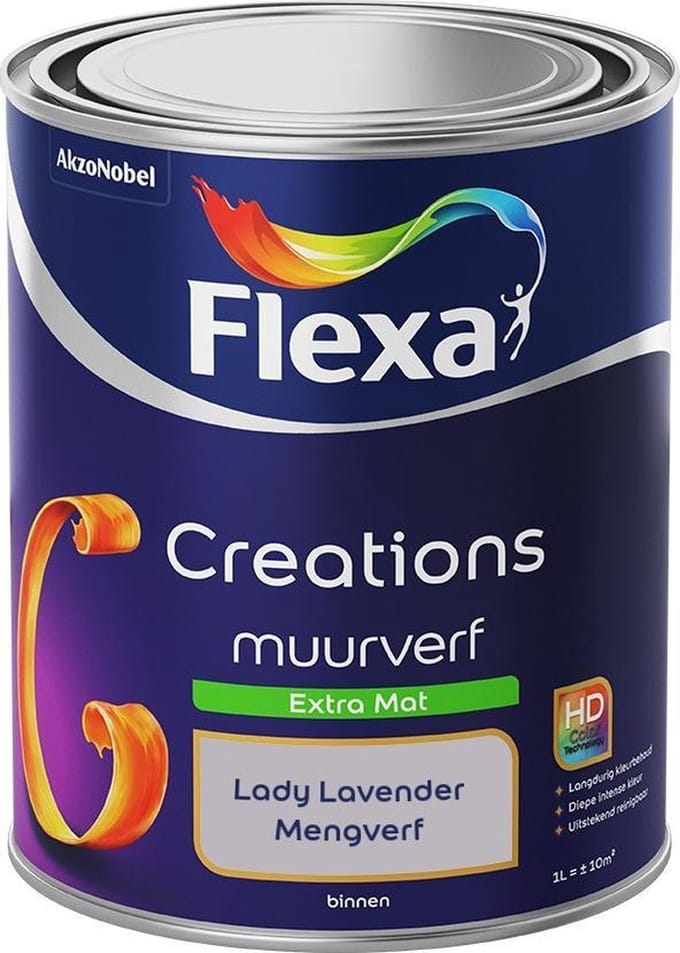 Flexa - Creations Muurverf Extra Mat - Lady Lavender - Mengverf - 1 L