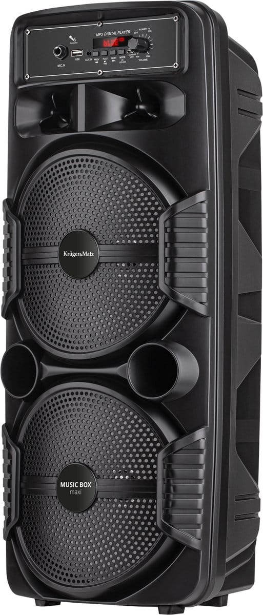 Krüger&Matz Music Box Maxi - Bluetooth LED Speaker - Karaoke - USB - AUX