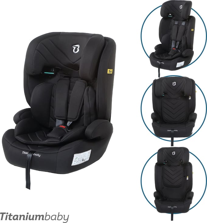 Titaniumbaby Autostoel Niklas i-size (R129) - Zwart