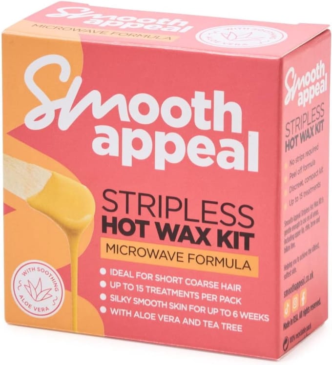 Smooth Appeal Stripless Hot Wax Kit 40g - Magnetron Formule - Aloë Vera & Tea Tree - Gezicht & Delicate Zones