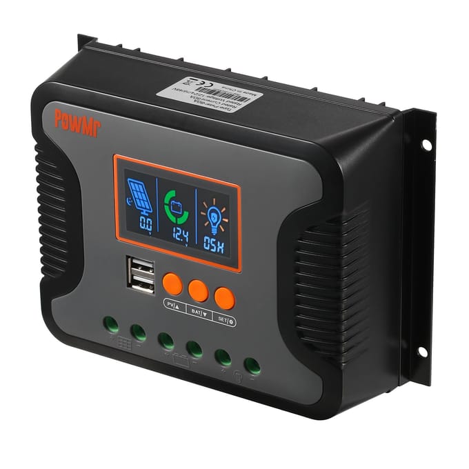 80A zonne-energiecontroller PWM batterijlaadcontroller 12V-48V lithiumbatterij zonne-energie Pstar-80A veelkleurig