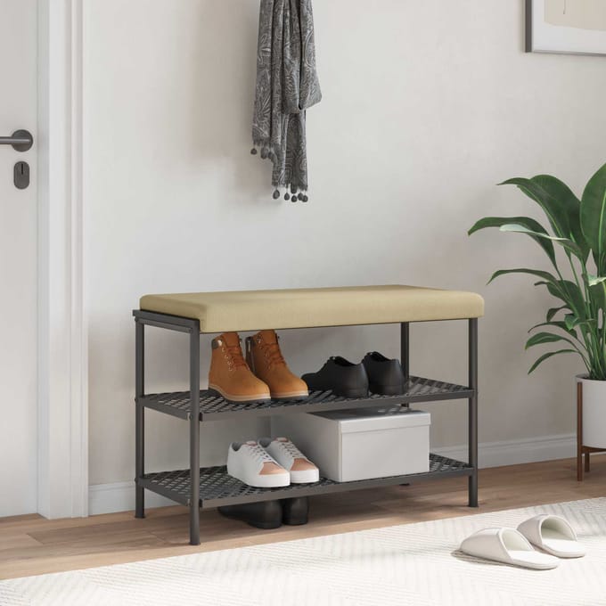 vidaXL - Bankkussen - corduroy - Grijs - Groen - Diepte - 35 - cm