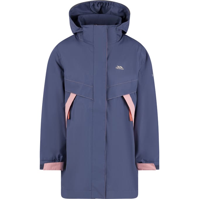 Trespass Meisjes Bronia Waterdichte Jas (Bluestone)