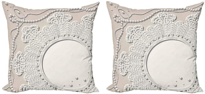 ABAKUHAUS – Kussenhoezen Set 2x40x40 cm – Dubbelzijdig bedrukt, rits, microvezel