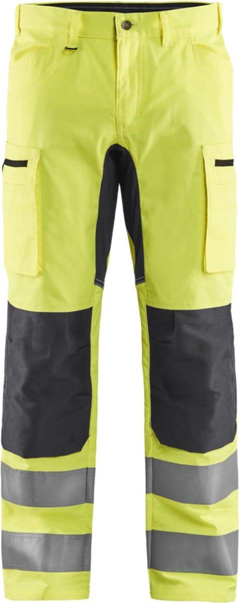 Blaklader High Vis broek met stretch 1585-1811 - HIgh Vis Geel/Medium Grijs - D92