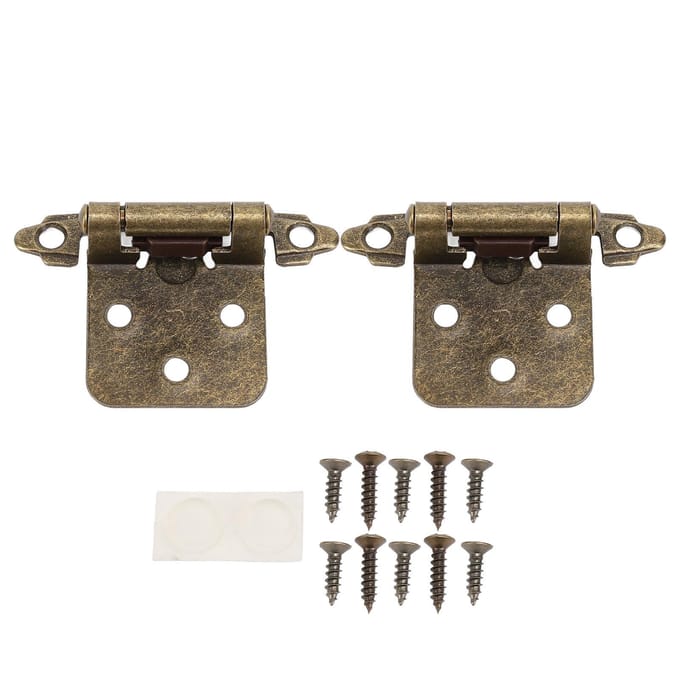 Camperkastscharnier 1 2 inch Overlap Zelfsluitend Kastscharnier Hardware voor Camper Boot Badkamer Keuken brons
