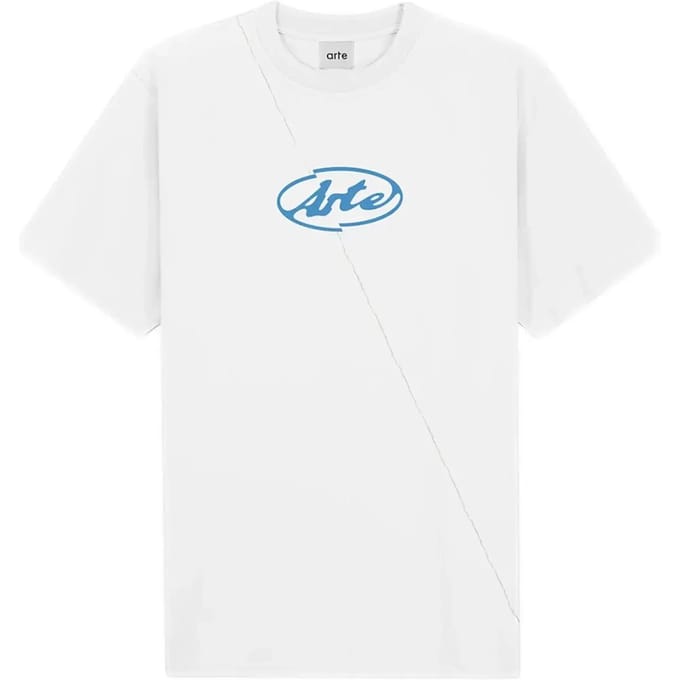 Mannen T-shirt Circle Logo Tee White