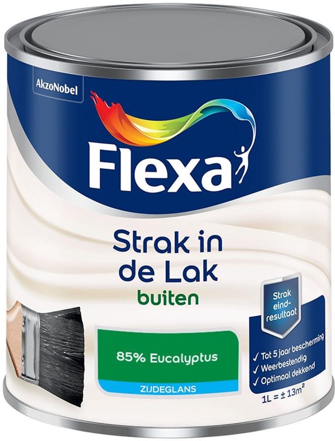 Flexa - Strak In De Lak Buitenlak Zijdeglans - 85% Eucalyptus - Mengverf - 1 L