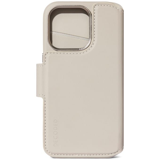 Decoded Leather Detachable Wallet for iPhone 15 Pro Clay