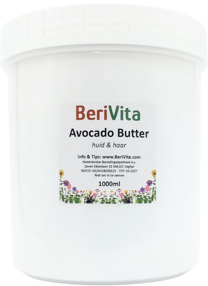 Avocado Butter Liter Pot -  Puur en Onbewerkte Avocadobutter