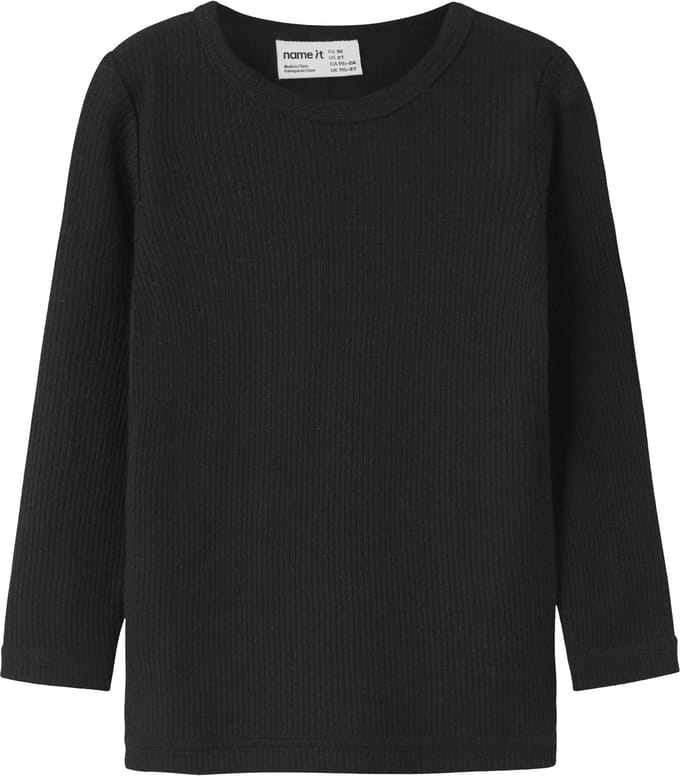 NAME IT - NMNWAX WOOL RIB LS TOP NOOS - Unisex - Lange mouwen shirts