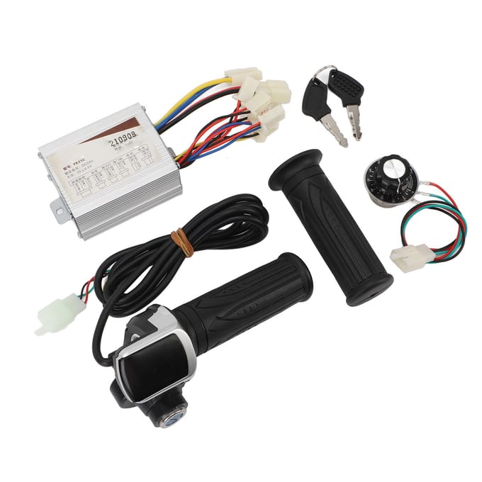 24V 500W Elektrische Fiets Controller Gashendel met Vierkant Scherm Snelheidsregelknoopschakelaar voor black