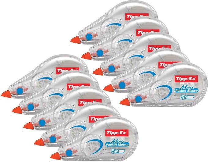 Correctietape Mini Pocket Muis Set 10 Stuks - 5mm Breed