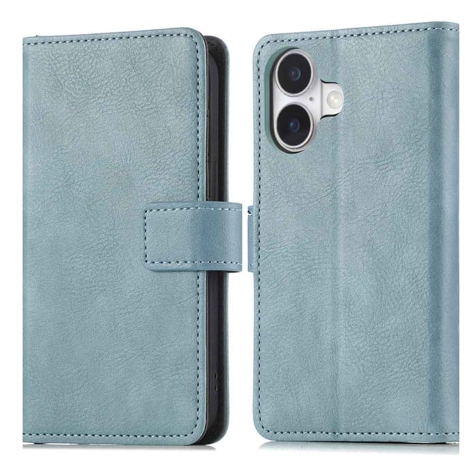 imoshion Hoesje - Geschikt voor Apple iPhone 17 - Luxe Bookcase - Lichtblauw