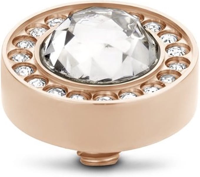 Melano Twisted Halo CZ Steentje Crystal | Rosé