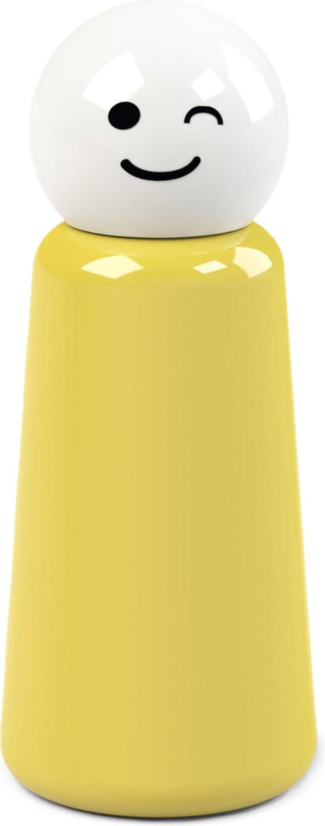 Lund Mini Knipoog thermosfles - Geel - RVS - 300ml