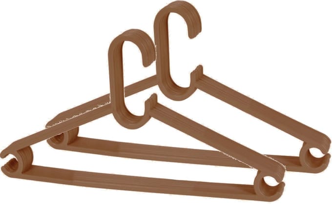 Storage Solutions kledinghangers - set van 20x - kunststof - bruin