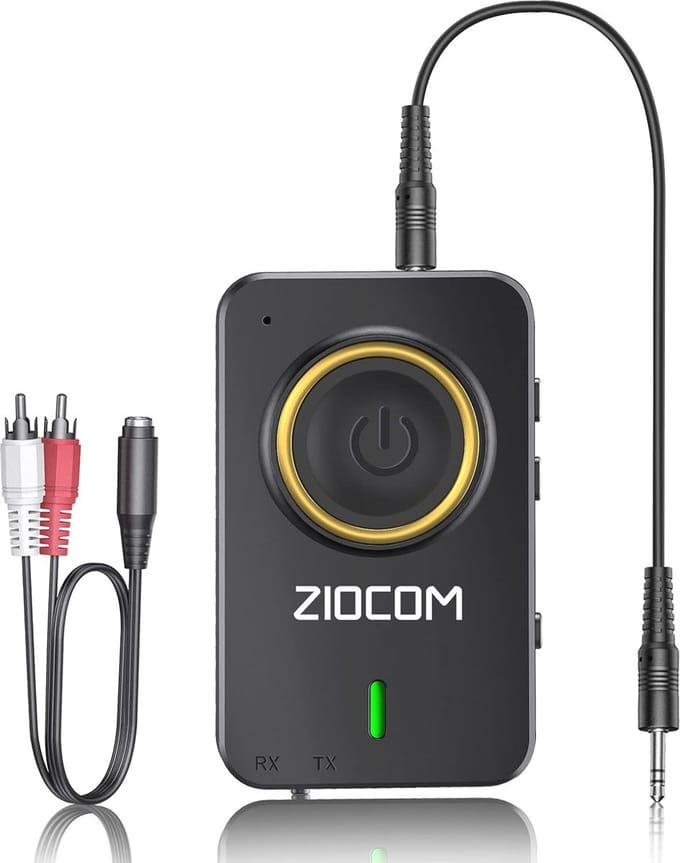Bluetooth 2-in-1 Draadloze Adapter voor TV en PC - Aux, Microfoon, Dual Link, Laag Latentie