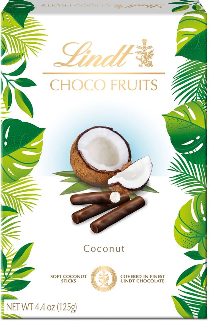 Lindt CHOCO FRUITS Kokos Melkchocolade Sticks 125 gram