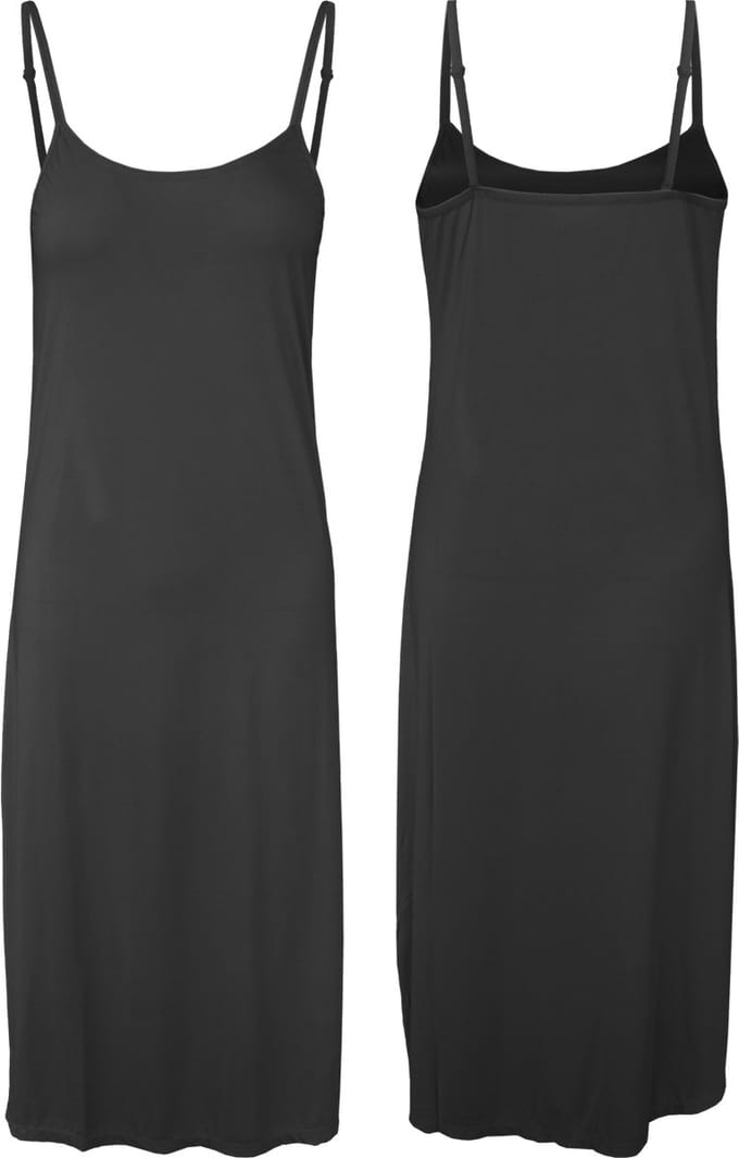 Gaubert Onderjurk Extra lang - Spaghetti bandjes - Zwart - XXL/3XL