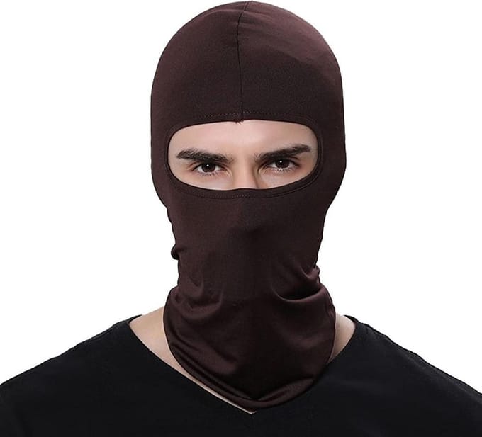 Balaclava Helmmuts - Helm Onderkleding Bivakmuts - Winter Muts Face Mask Nek Warmer Masker - Bruin