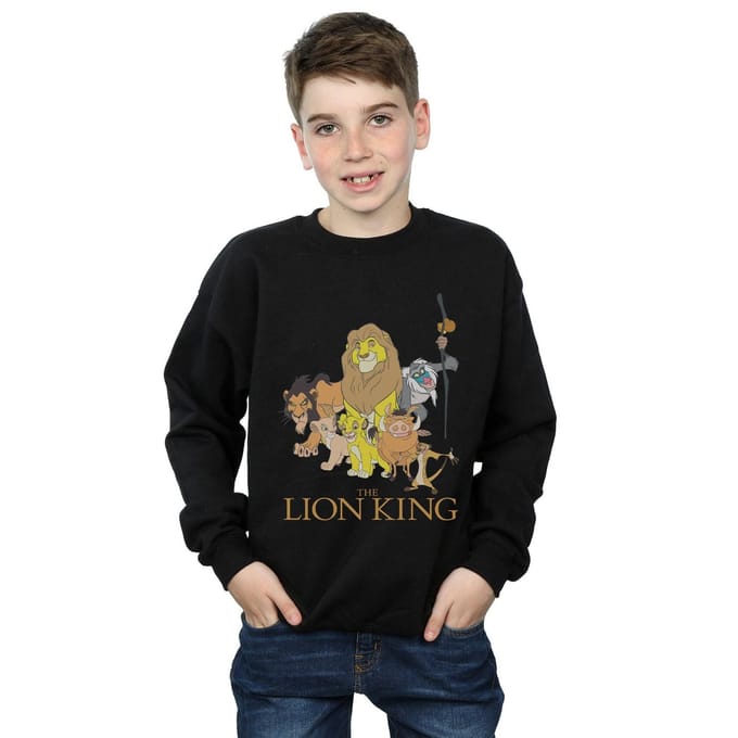 Disney Jongens The Lion King Groep Sweatshirt (Zwart)